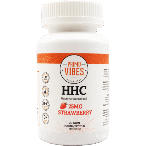 Primo Vibes' 25mg HHC Gummies - Strawberry