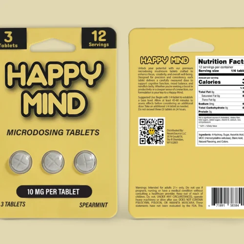 Happy Mind 10mg Mushroom Tablets